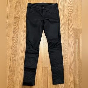 Rag & Bone Black Jeans with Lace Up Details